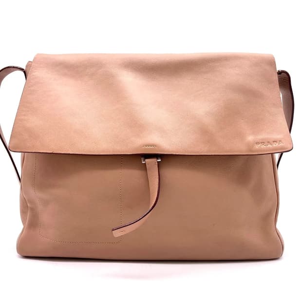 프라다 00s 아카이브 레더 네오프란 숄더백