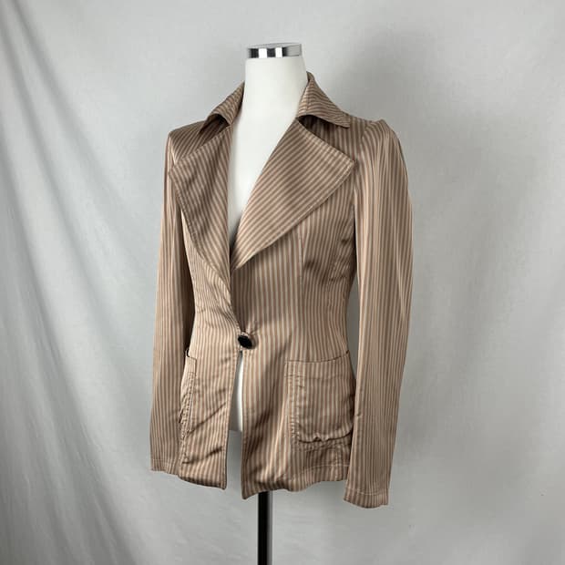 Dries Van Noten 비스코스 스트라이프 자켓 