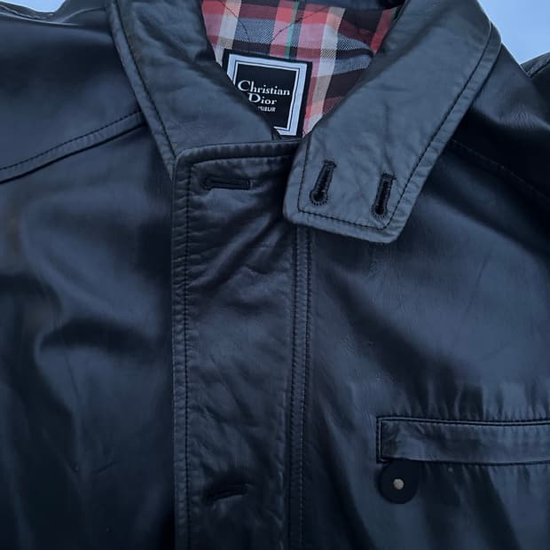 빈티지 디올 레더 카코트 L