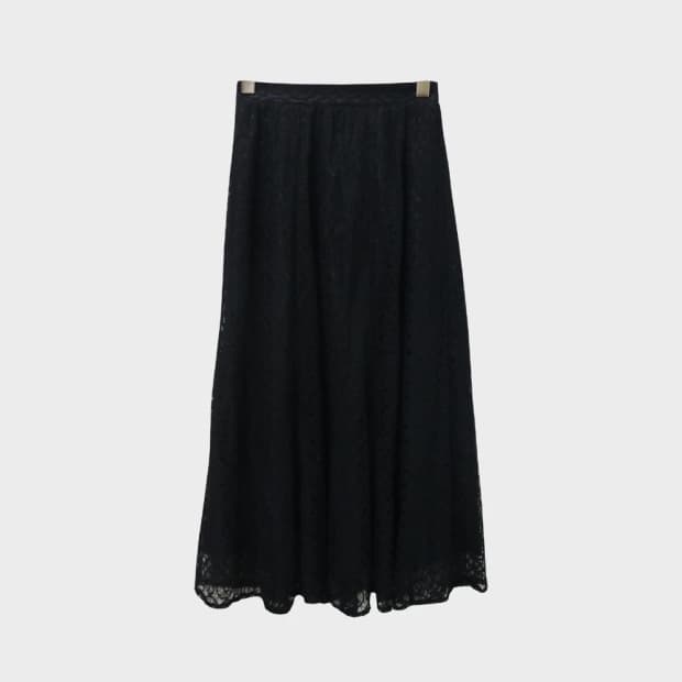 얼스 뮤직 레이스 레이어드 롱 스커트 61441