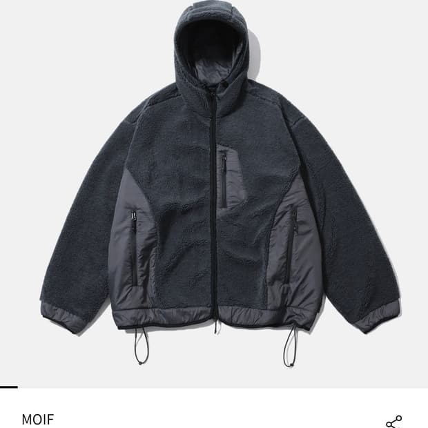 모이프 하이커 후디드 플리스 점퍼 슬레이트 그레이 2사이즈 판매