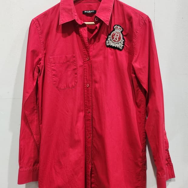 BALMAIN 파리 레드 셔츠 36 정품