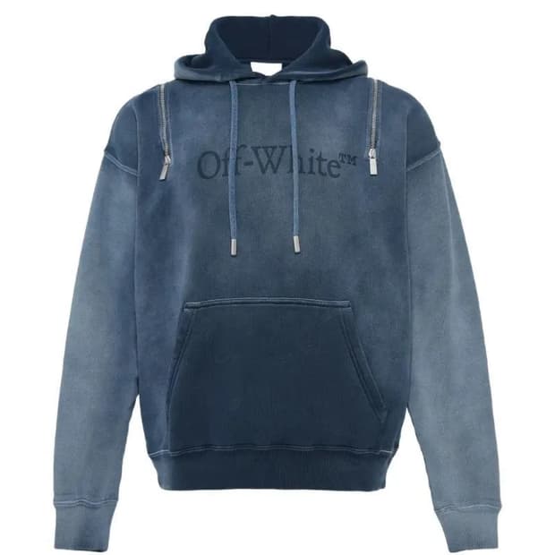오프화이트 코튼 후디
