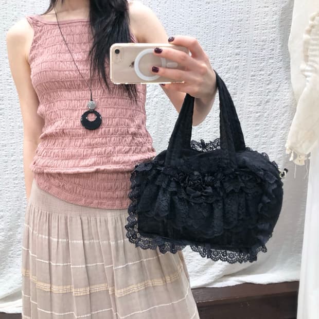 deep pink wrinkle sleeveless