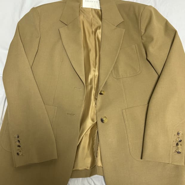 드로우핏우먼 베이지 오버핏 자켓