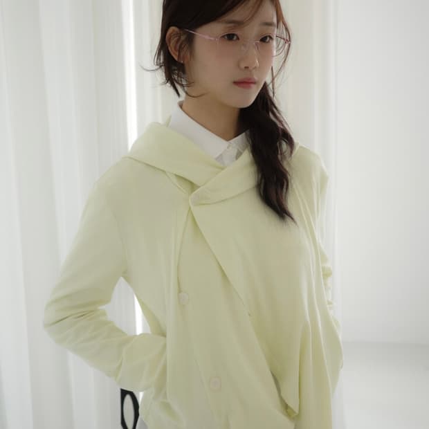 인앤양인하모니 후드 가디건 (lemon)
