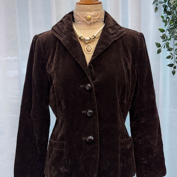 벨벳 초코브라운 자켓