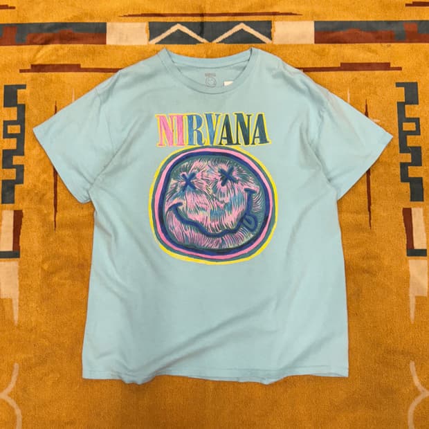 NIRVANA 너바나 오피셜 마천다이즈 락 반팔 티셔츠