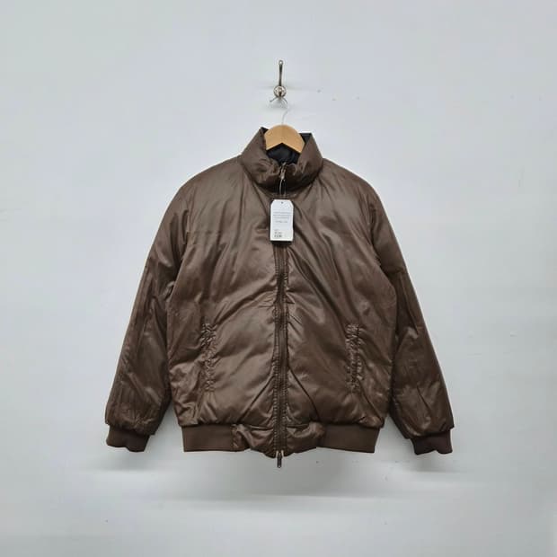 빔즈 블랙 브라운 리버시블 패딩 점퍼 여성 M