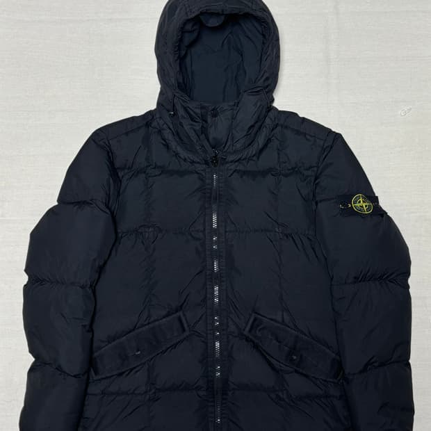 스톤아일랜드 크링클랩스 후드 패딩 [m]