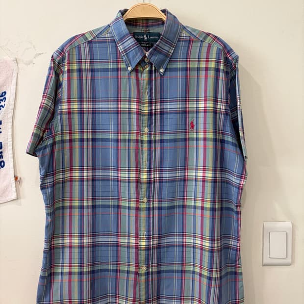 255. 폴로 반팔 체크 셔츠