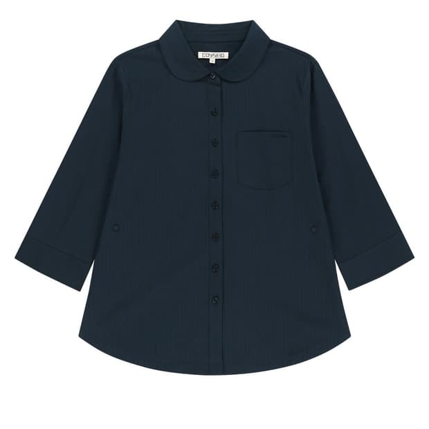 코이세이오 round collar capri shirt navy