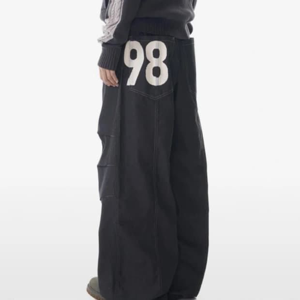 [1] 아캄 98 printed 데님팬츠