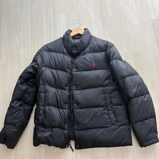 M 폴로 블랙 푸퍼 패딩 자켓