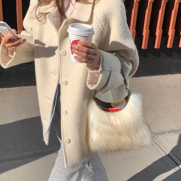 타낫 T/T Eto alpaca wool half coat (cream)