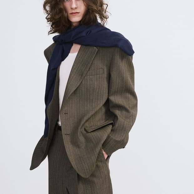 렉토 26SS 브로큰 헤링본 수트 자켓 다크 카키