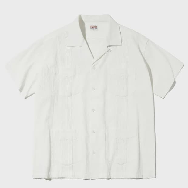 아웃스탠딩 시어서커 셔츠 L SEERSUCKER GUAYABERA CUB