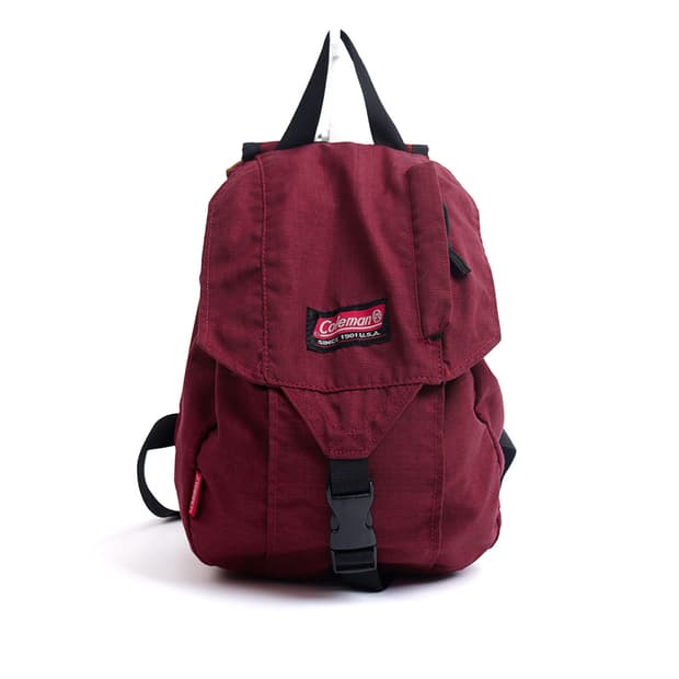 [Coleman] 버건디 나일론 미니 백팩