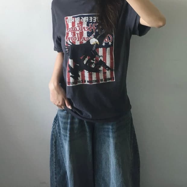 지프 빅프린팅 반팔티