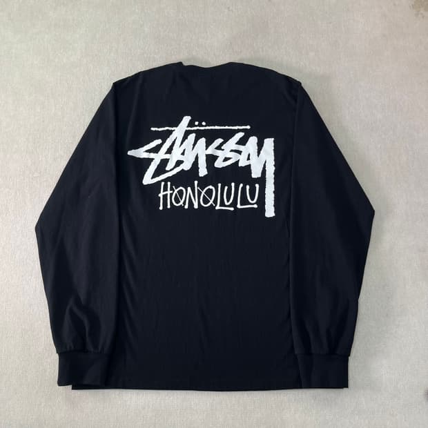 100 스투시 호놀룰루 블랙 롱슬리브 티셔츠