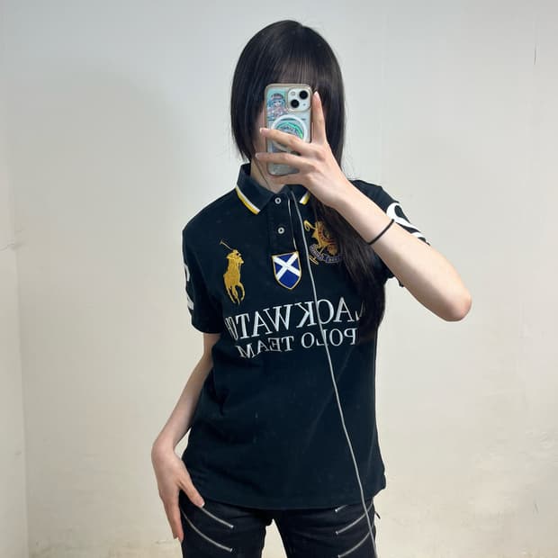 Polo big pony blackwatch collar T- shirt
