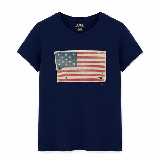 폴로 랄프로렌 성조기 패치 반팔티