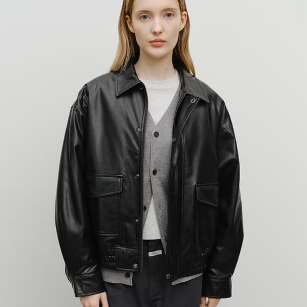 마리떼 LEATHER PADDED JACKET