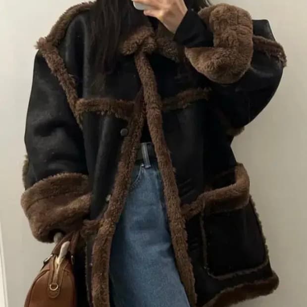 리버서블 무스탕 자켓