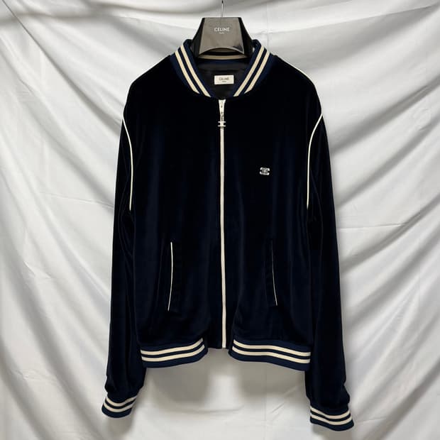 [S+급/XL] 셀린느 트리오페 벨벳 트랙 자켓 집업