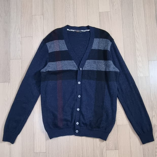 닥스 체크 울 100 가디건 XL _ 남성