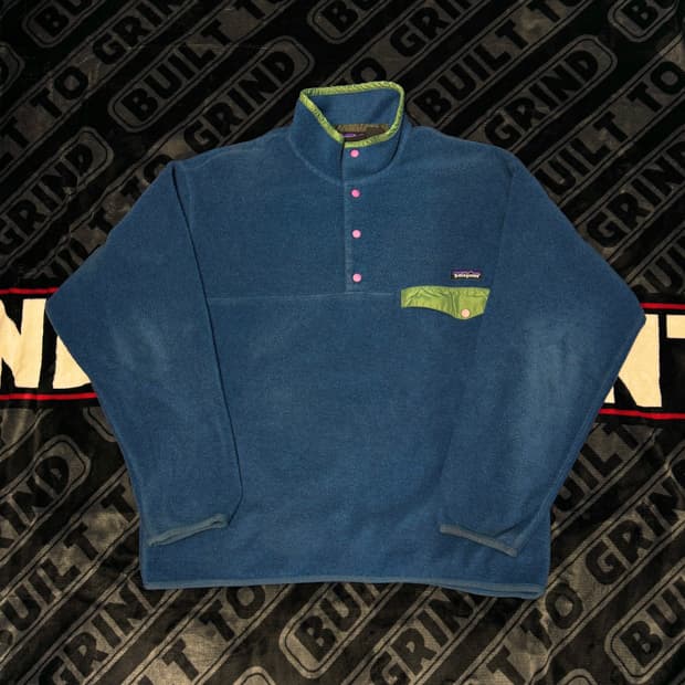 파타고니아 신칠라 스냅 티 풀 오버 블루 라이트 그린