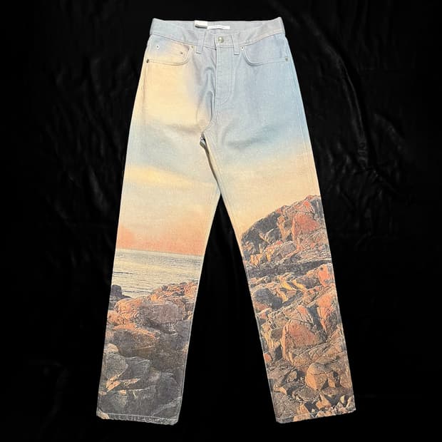 선플라워 와이드 데님 팬츠