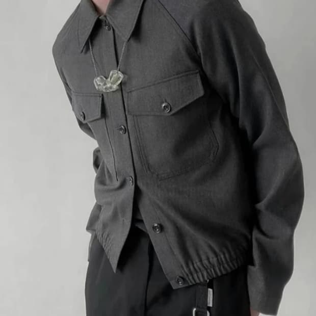 [52] 르메르 밀리터리 블루종 자켓 엔트러사이트 컬러