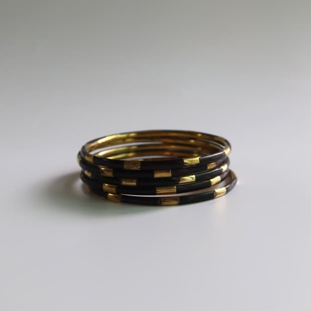 black & gold bangle set