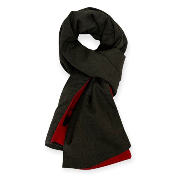 프라다 리버시블 양면 울 나일론 머플러 목도리