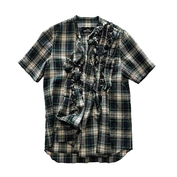 COMME DES GARCONS check frill shirt