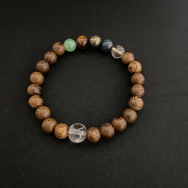 원석 포인트 우드팔찌