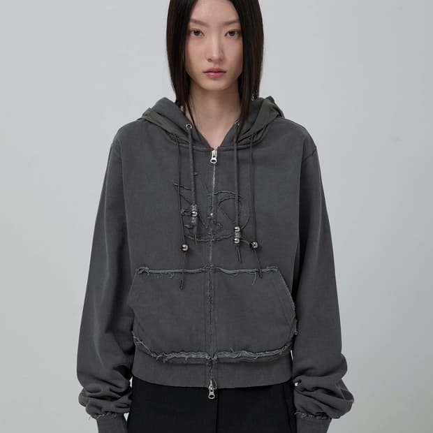 플레어업 후드집업 차콜
