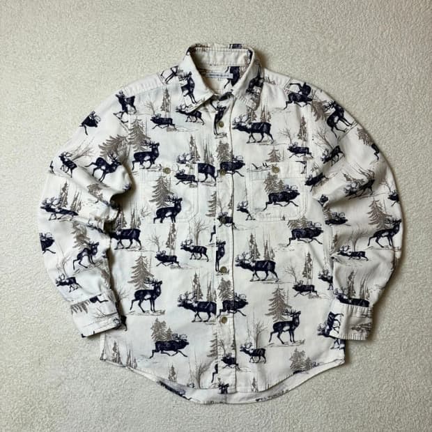 GREEN LABEL RELAXING 00's 순록 패턴셔츠 PN6309