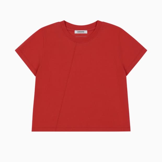오헤시오 DOT LABEL T-SHIRT, RED