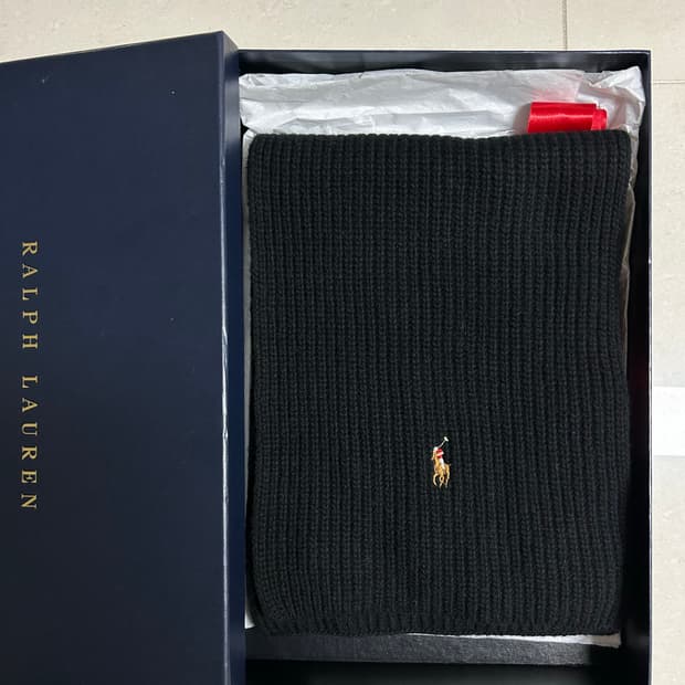 폴로 랄프로렌 리브 니트 울 블렌드 스카프