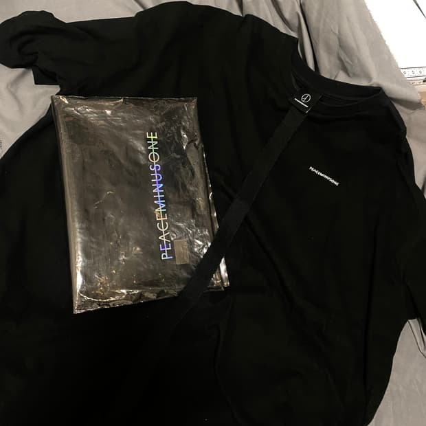 피스마이너스원 코튼 반팔 블랙