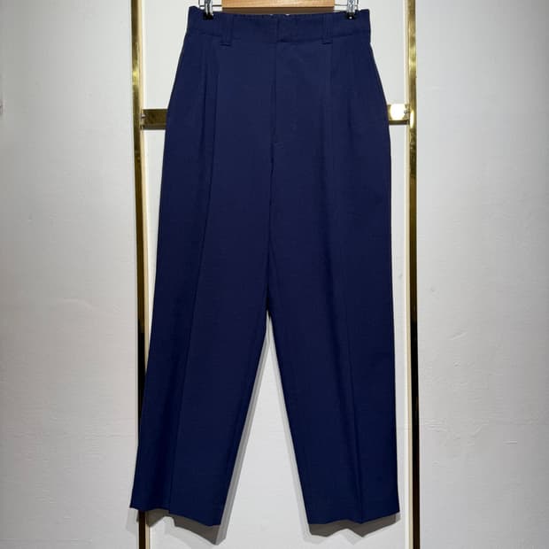 Marni x Uniqlo 와이드 핏 플리츠 트라우저 네이비 M