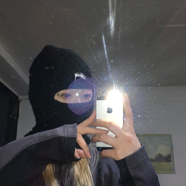 투티/0375 stussy 스투시 스탁 니트 바라클라바 스몰 로고 마스크