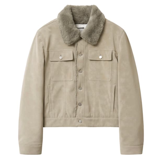 알렌느 / 벨루어 폭스 퍼 트러커 자켓 (크림 베이지) / 2