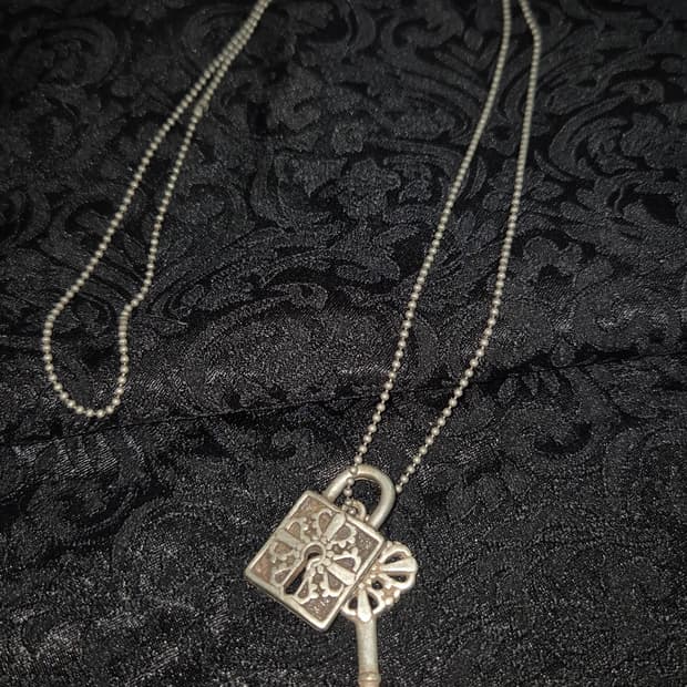 커스텀 빈티지 엔틱실버 열쇠 챰 목걸이