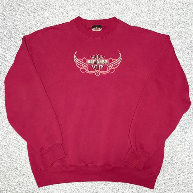 90s Vintage 할리 데이비슨 OKC 12주년 프로모션 스웻셔츠