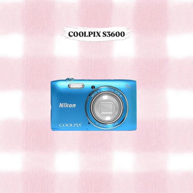 니콘 쿨픽스 S3600 스카이블루 빈티지디카