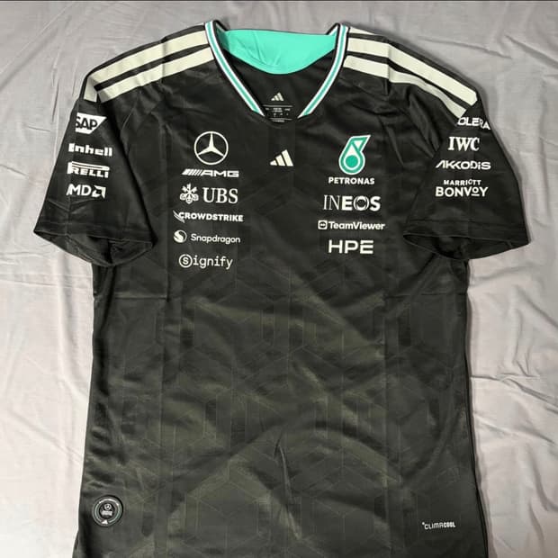 2026 메르세데스 F1 유니폼 져지 블랙