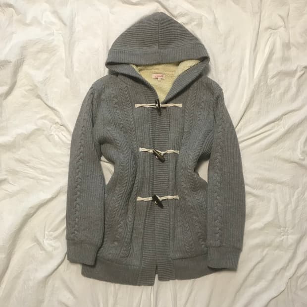 일본빈티지 떡볶이 니트 코트